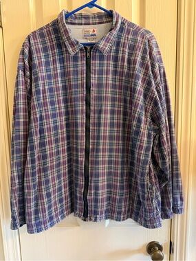 Vintage Great Lakes Recreation Plaid Zip Up Plaid Jacket Size Large